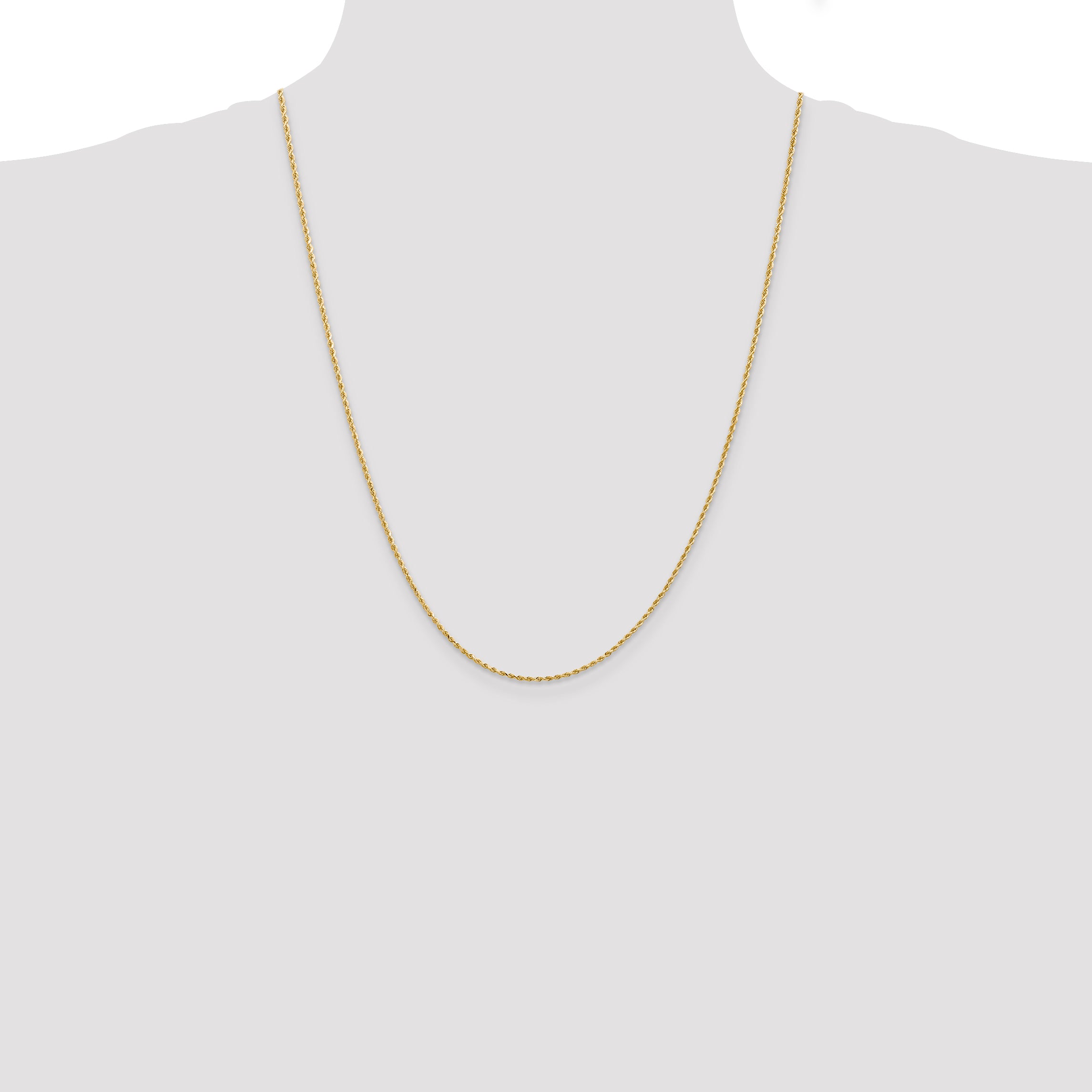 Sophia Jewelers 14K Gold Diamond-Cut Rope Chain with Lobster Clasp