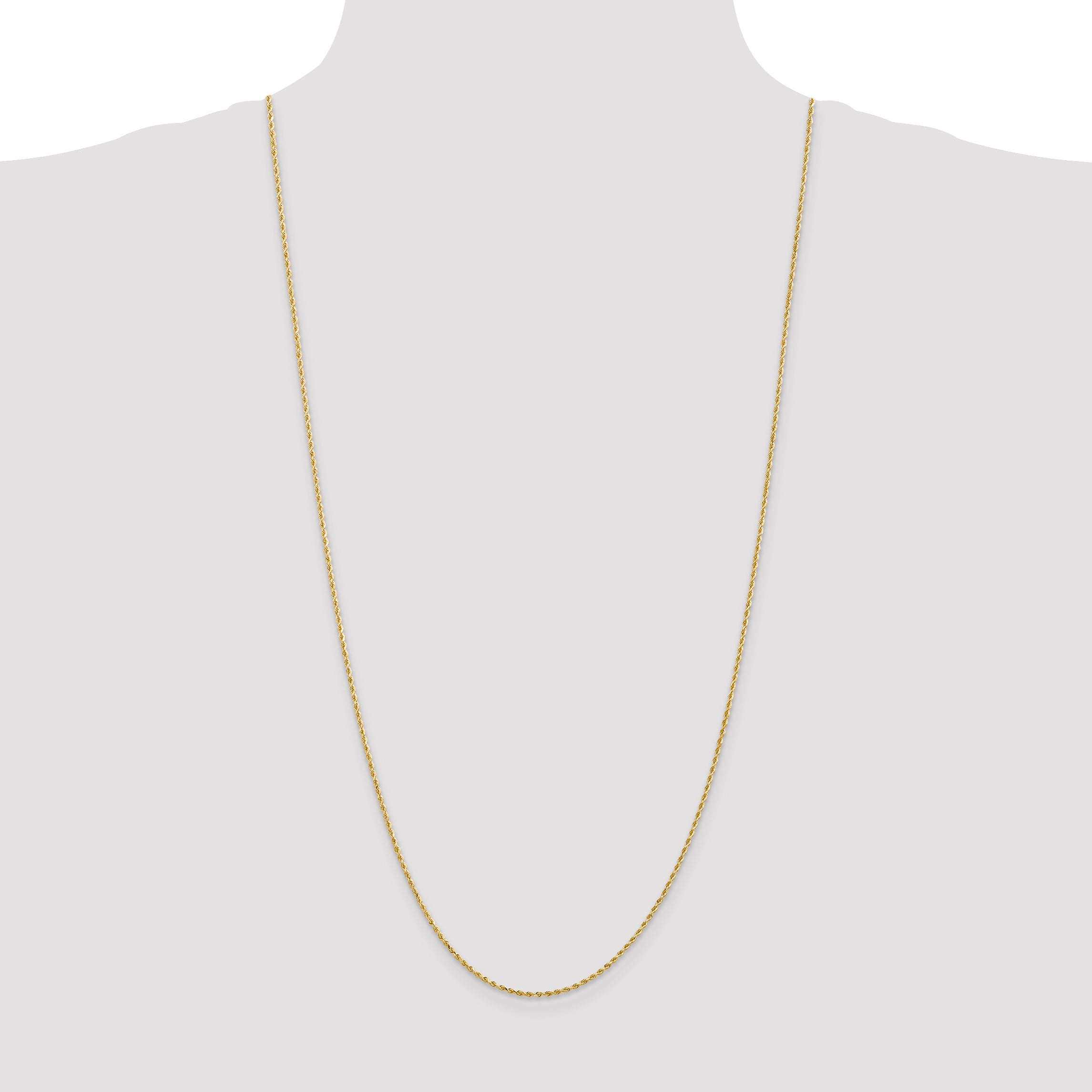 Sophia Jewelers 14K Gold Diamond-Cut Rope Chain with Lobster Clasp