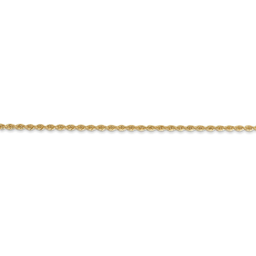 14K Gold Rope Bracelet with Polished Finish and Lobster Clasp