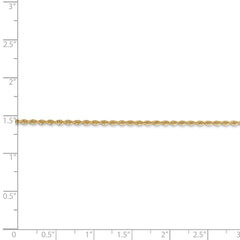 14k 1.50mm Regular Rope Chain