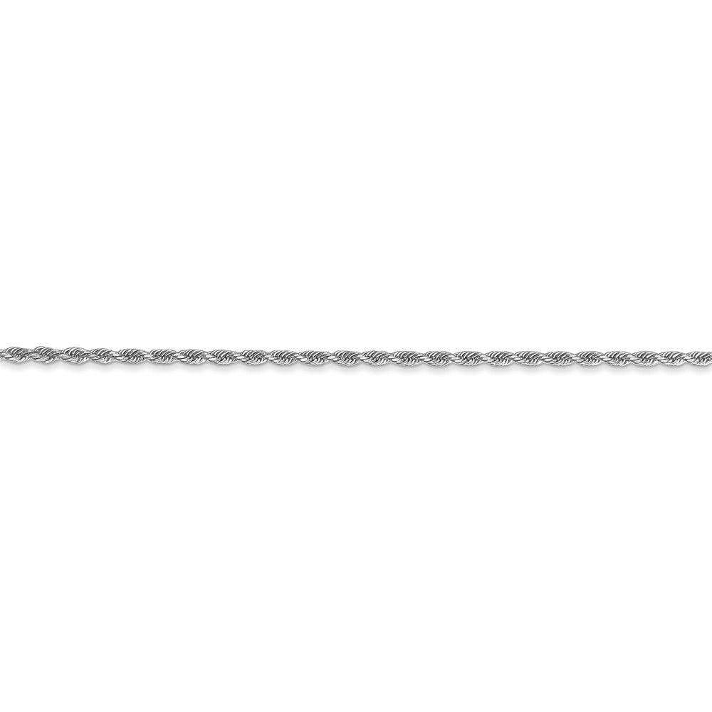 Sophia Jewelers 14K White Gold Diamond-Cut Rope Necklace 14 Polished