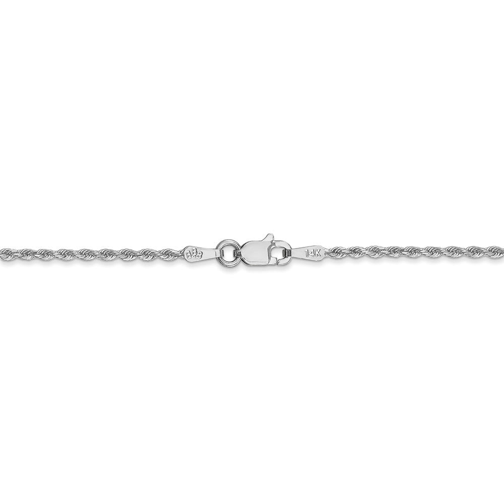 Sophia Jewelers 14K White Gold Diamond-Cut Rope Necklace 14 Polished