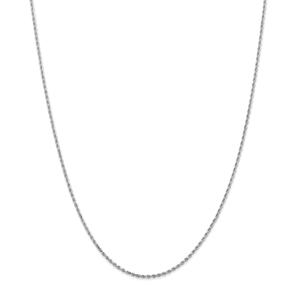 Sophia Jewelers 14K White Gold Diamond-Cut Rope Necklace 14 Polished