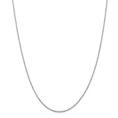 Sophia Jewelers 14K White Gold Diamond-Cut Rope Necklace 14 Polished