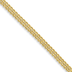 14k 5.5mm Triple Strand Rope Bracelet