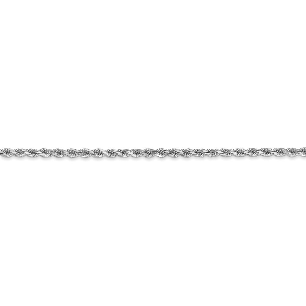14K White Gold Rope Necklace Diamond-Cut Handmade Elegance by Sophia Jewelers