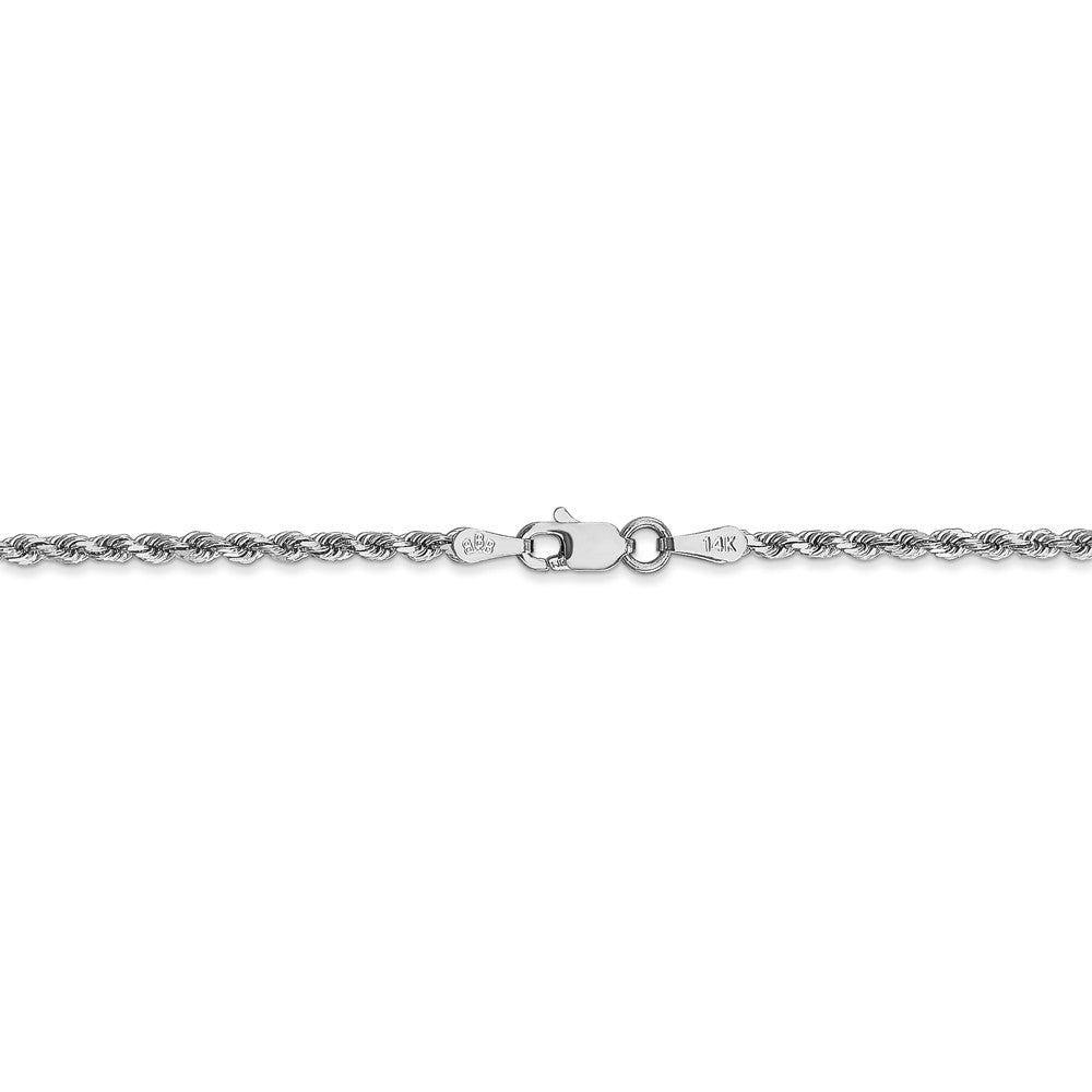 14K White Gold Rope Necklace Diamond-Cut Handmade Elegance by Sophia Jewelers