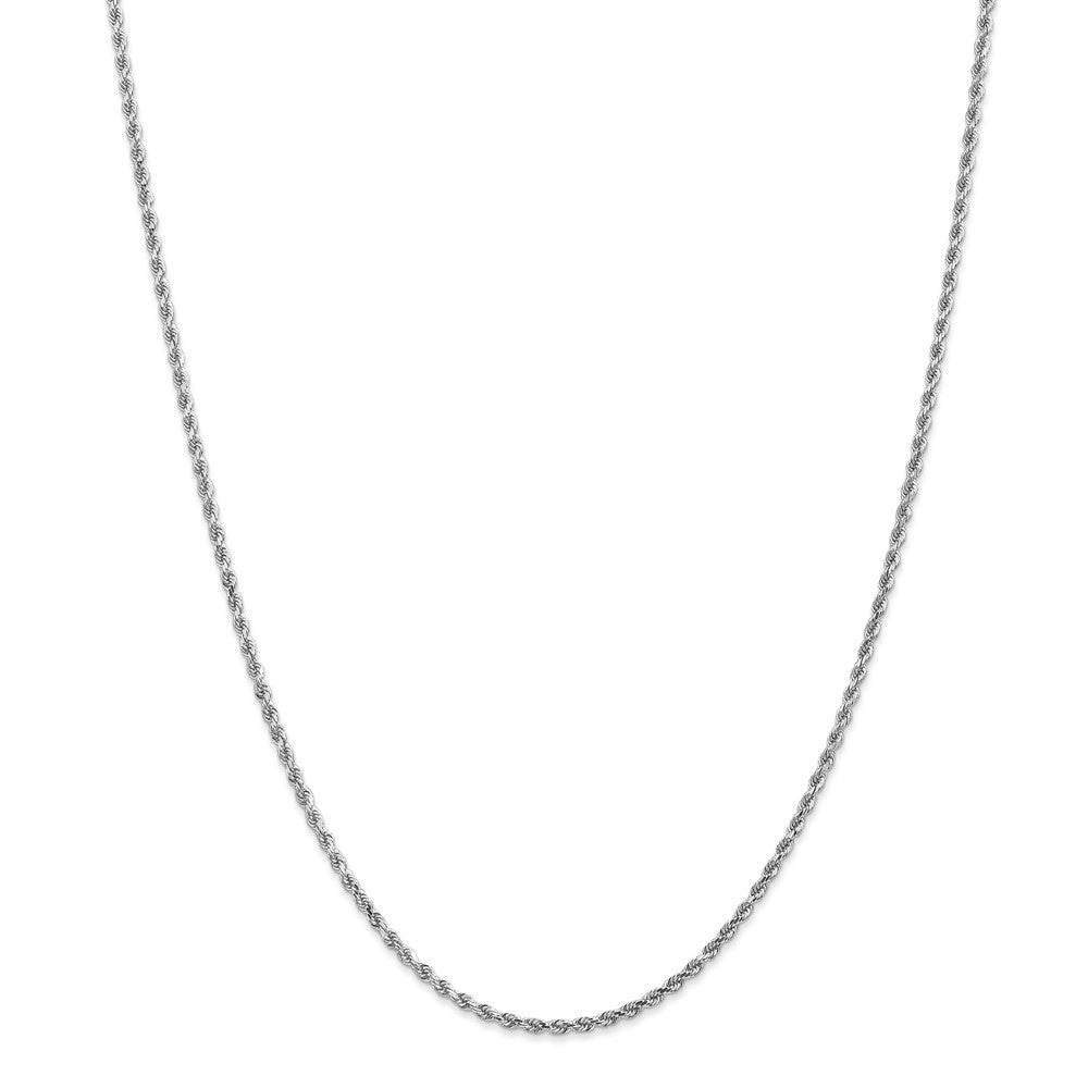 14K White Gold Rope Necklace Diamond-Cut Handmade Elegance by Sophia Jewelers