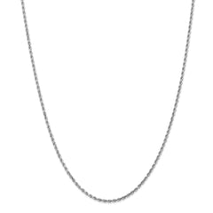 14K White Gold Rope Necklace Diamond-Cut Handmade Elegance by Sophia Jewelers