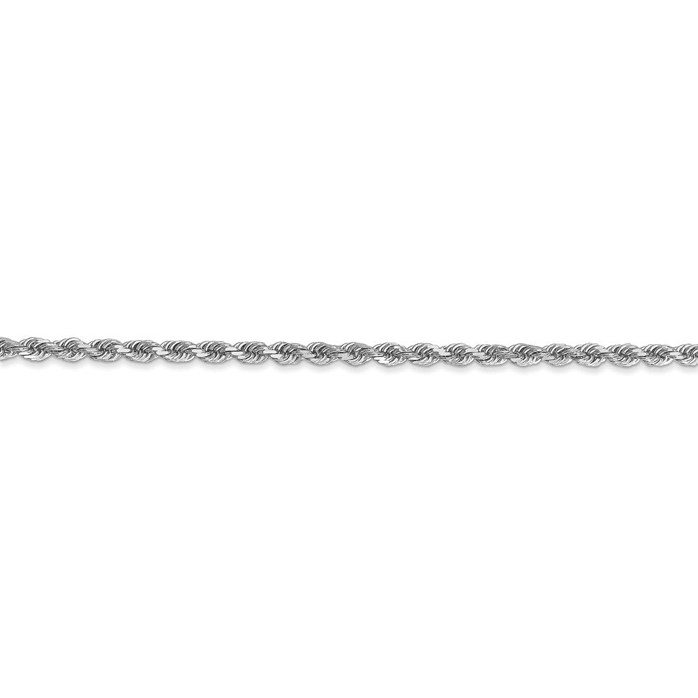14K White Gold Diamond-Cut Rope Chain Necklace 16 Elegant Craftsmanship
