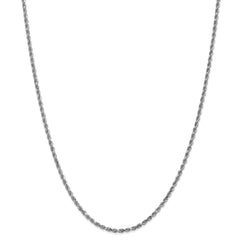 14K White Gold Diamond-Cut Rope Chain Necklace 16 Elegant Craftsmanship