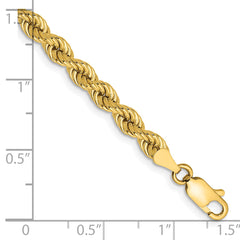 14K 7 inch 4mm Regular Rope with Lobster Clasp Chain - 7