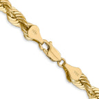 Sophia Jewelers 14K Gold Polished Rope Necklace with Lobster Clasp