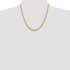 Sophia Jewelers 14K Gold Polished Rope Necklace with Lobster Clasp