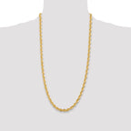 Sophia Jewelers 14K Gold Polished Rope Necklace with Lobster Clasp
