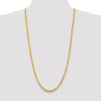 Sophia Jewelers 14K Gold Polished Rope Necklace with Lobster Clasp