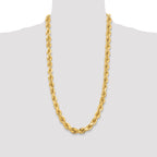 14K 20 inch 12mm Diamond-cut Rope with Fancy Lobster Clasp Chain