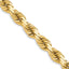 14K 28 inch 12mm Diamond-cut Rope with Fancy Lobster Clasp Chain