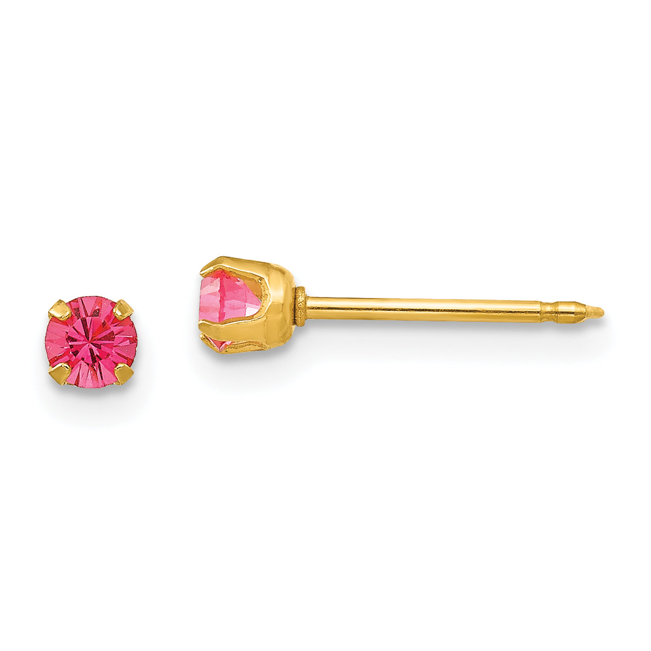 Inverness 14k 3mm October Crystal Birthstone Post Earrings Main image