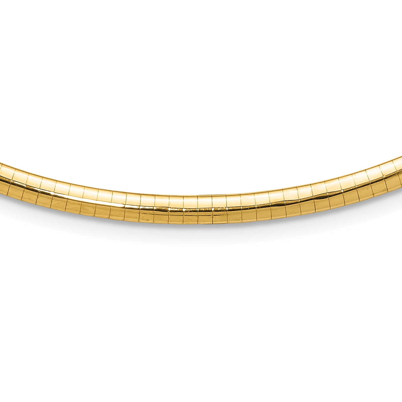 14K 4mm Domed Omega Necklace Main image