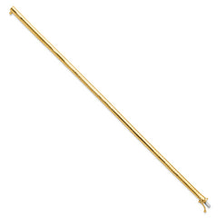 14K 4mm Domed 7 inch Omega Bracelet - 7