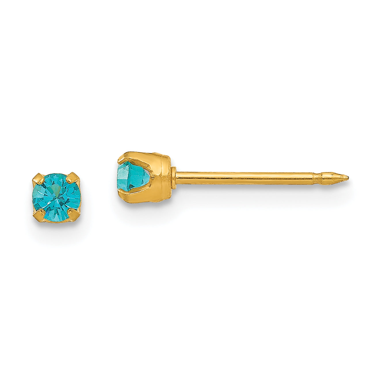 Inverness 14k 3mm December Crystal Birthstone Post Earrings Main image