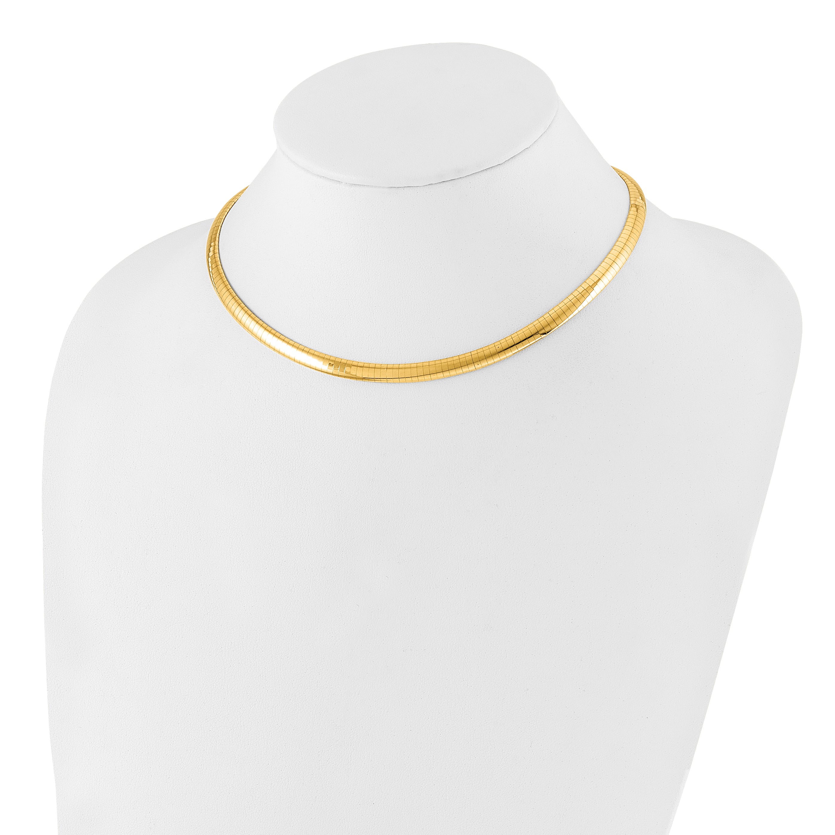 14K 6mm Domed Omega Necklace