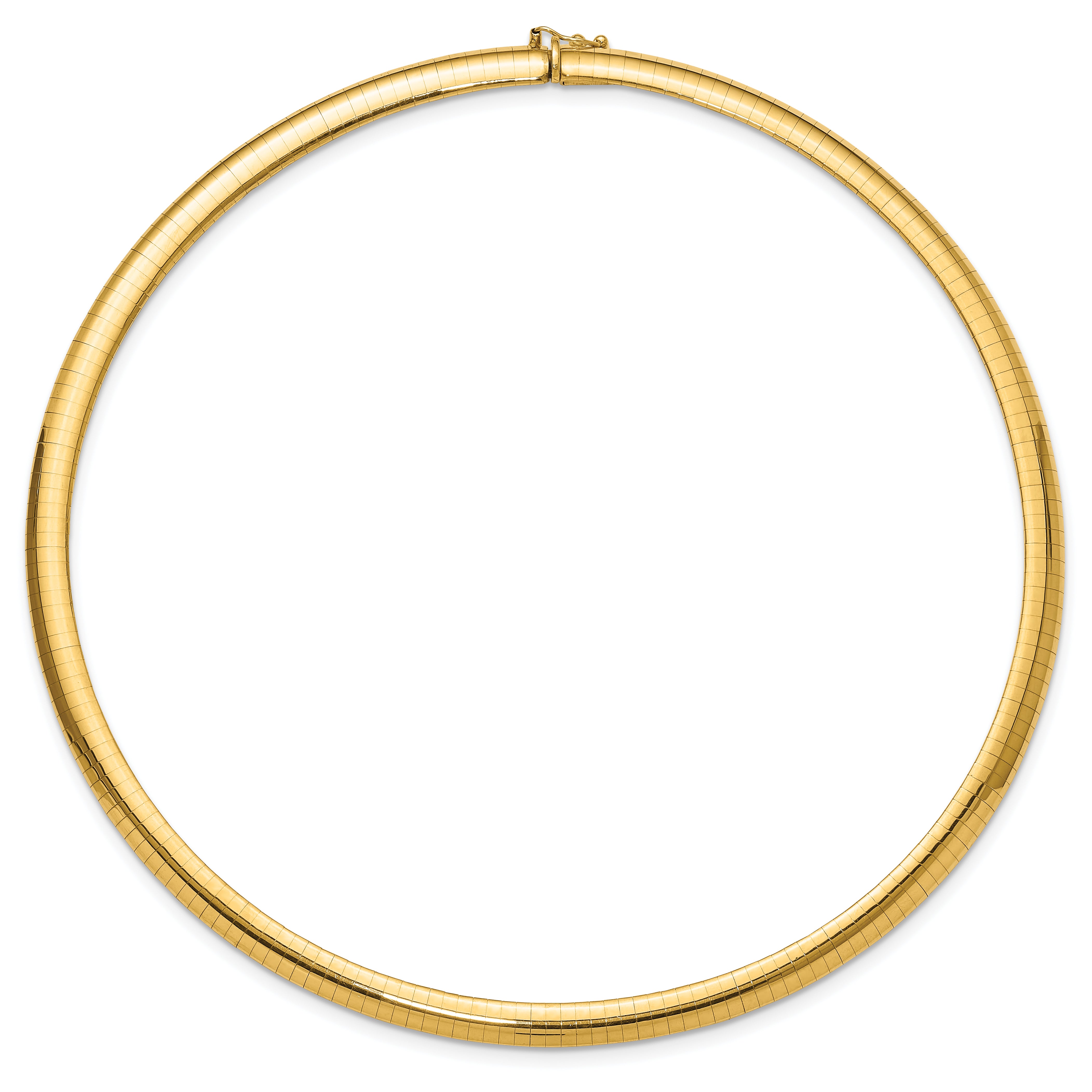 14K 6mm Domed Omega Necklace