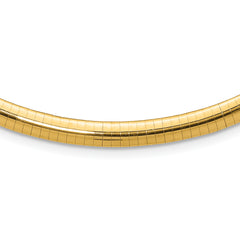 14K 6mm Domed Omega Necklace