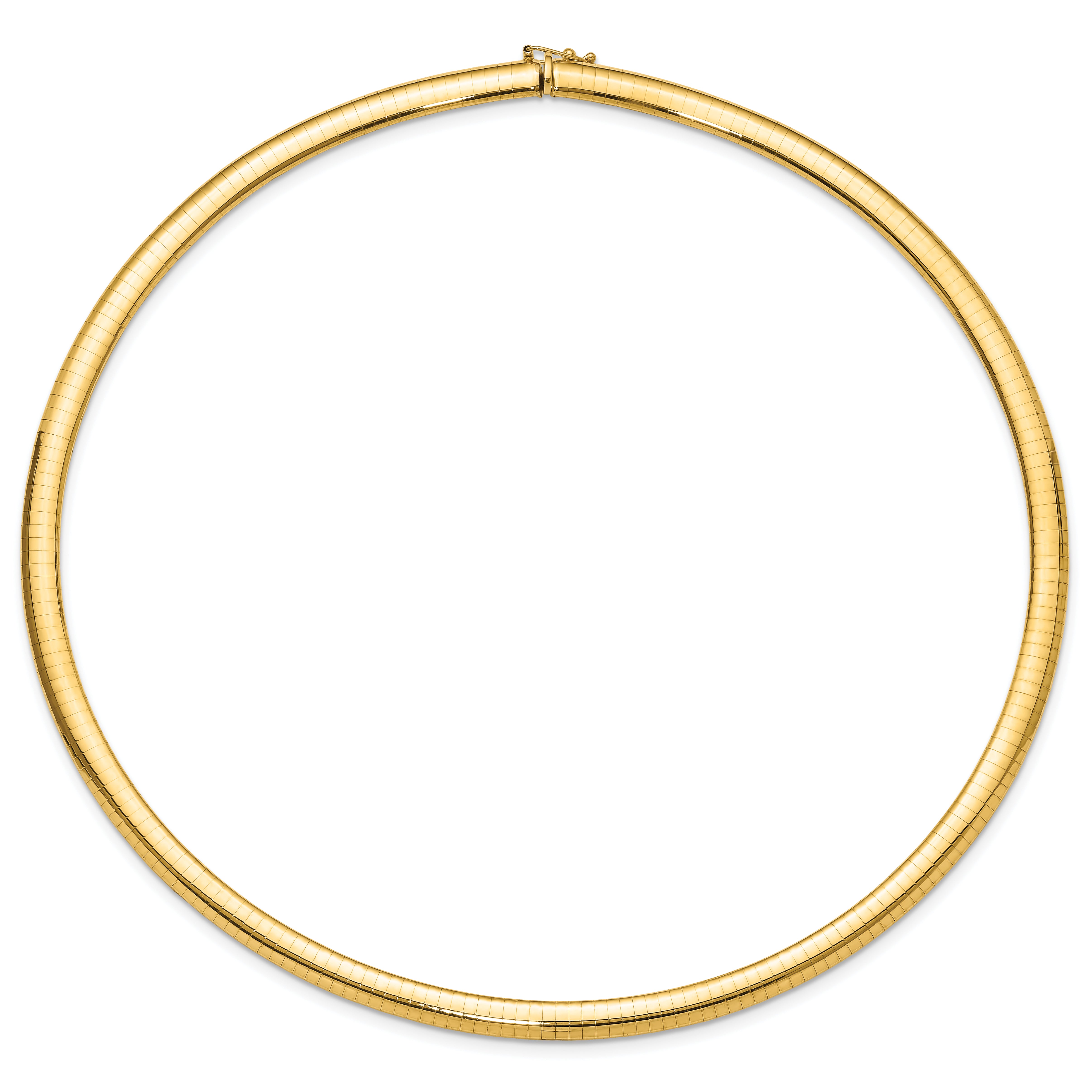 14K 6mm Domed Omega Necklace