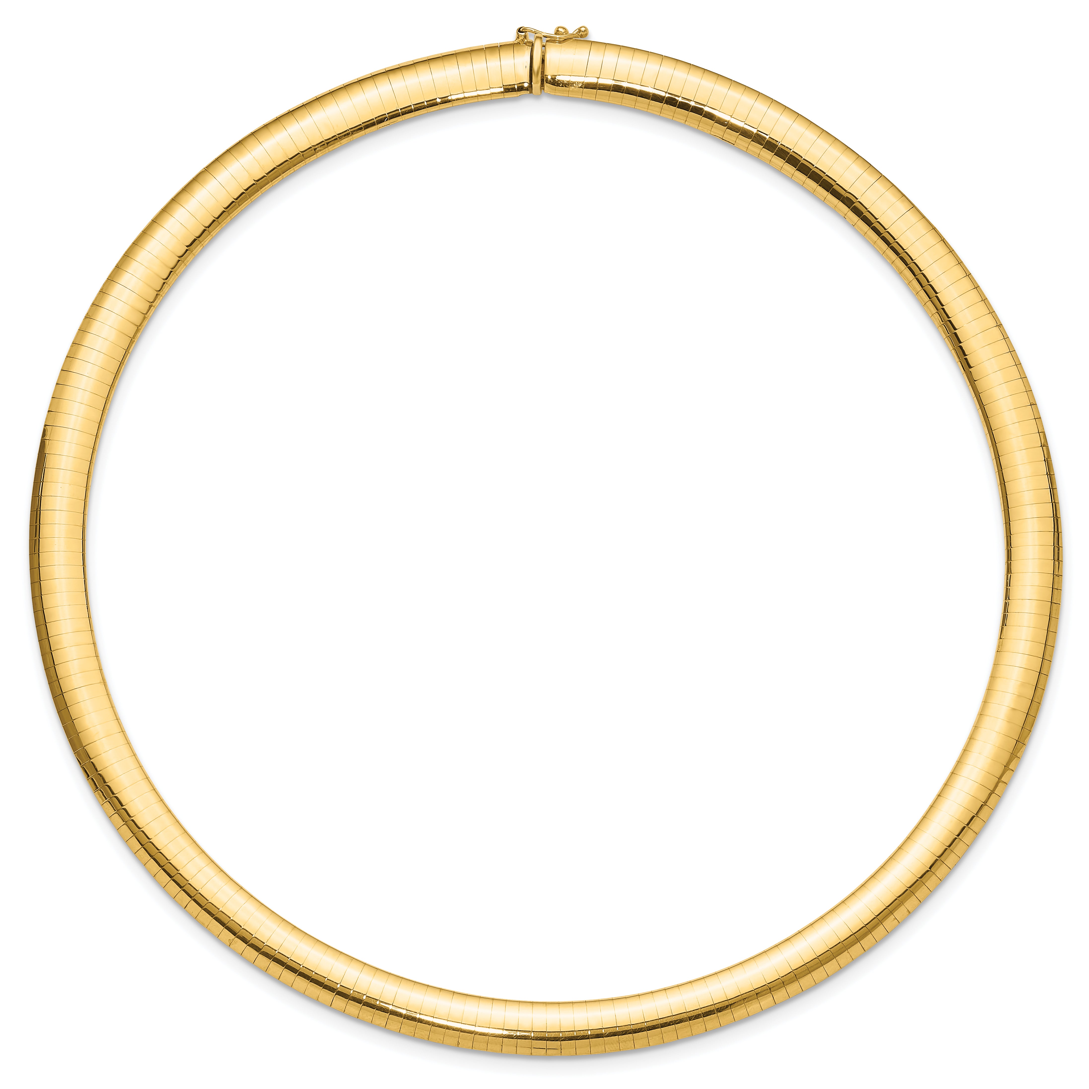 14K 8mm Lightweight Domed Omega Necklace