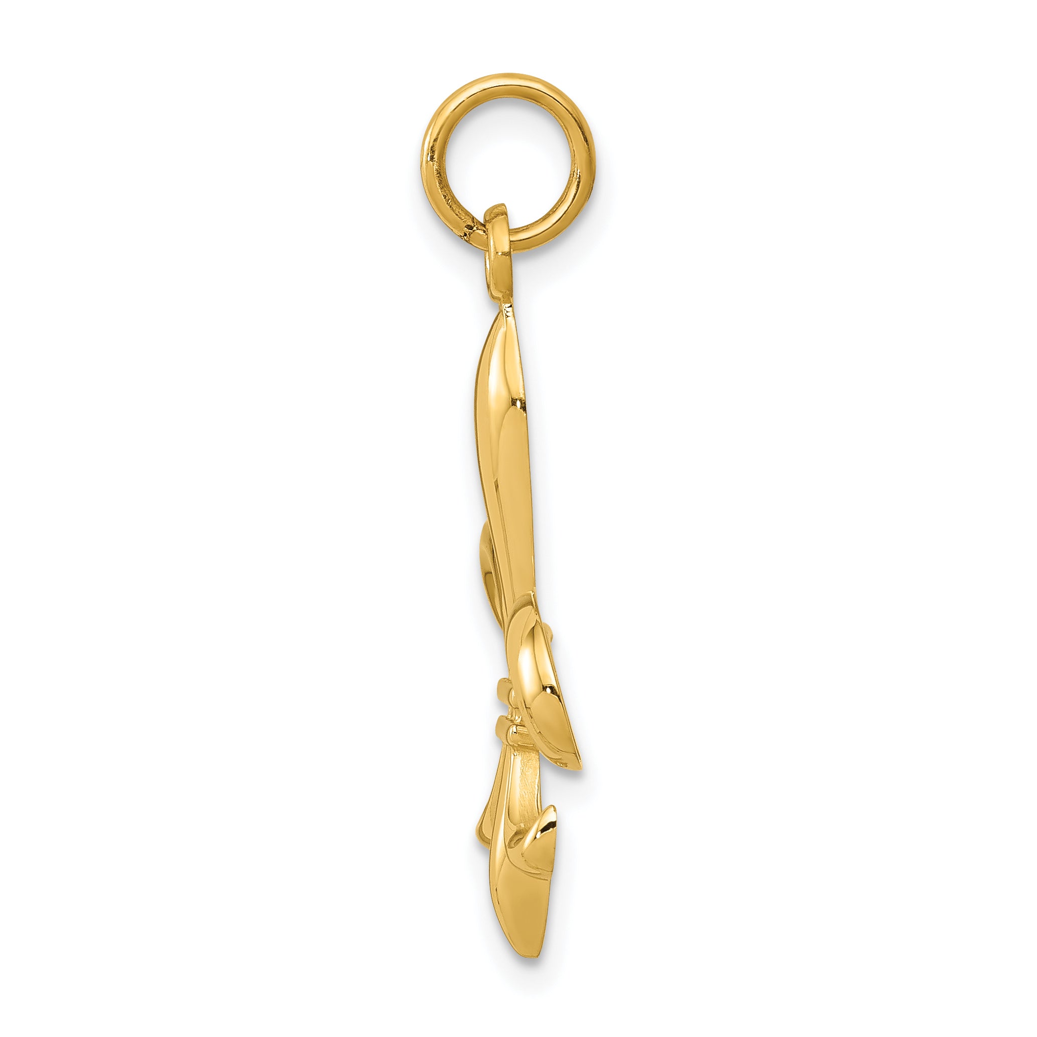 10k Hollow Fleur De Lis Charm Metal Mold