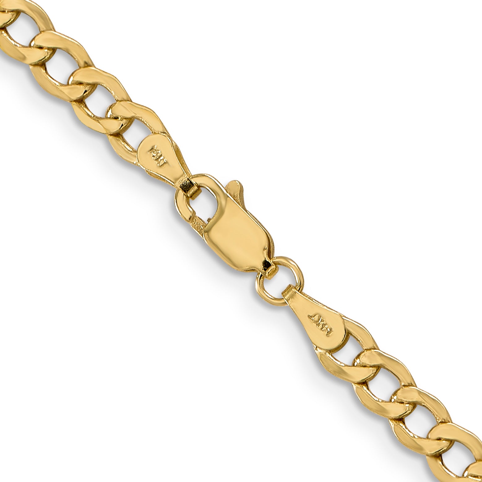 10k 4.3mm Semi-Solid Curb Link Chain