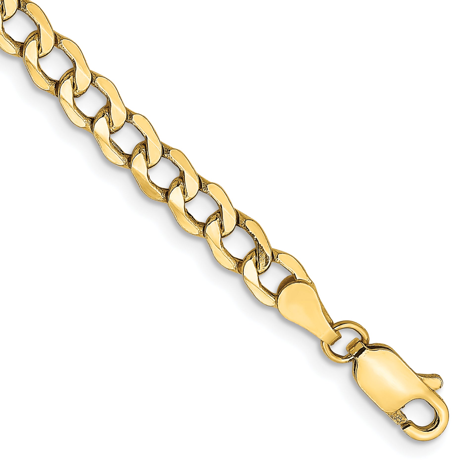 10k 4.3mm Semi-Solid Curb Link Chain