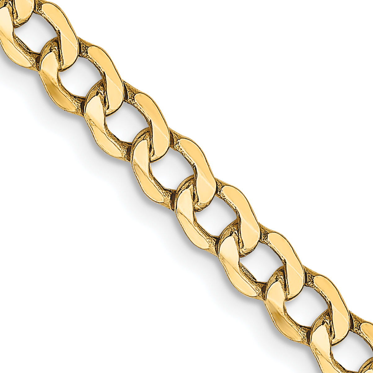 10k 4.3mm Semi-Solid Curb Link Chain