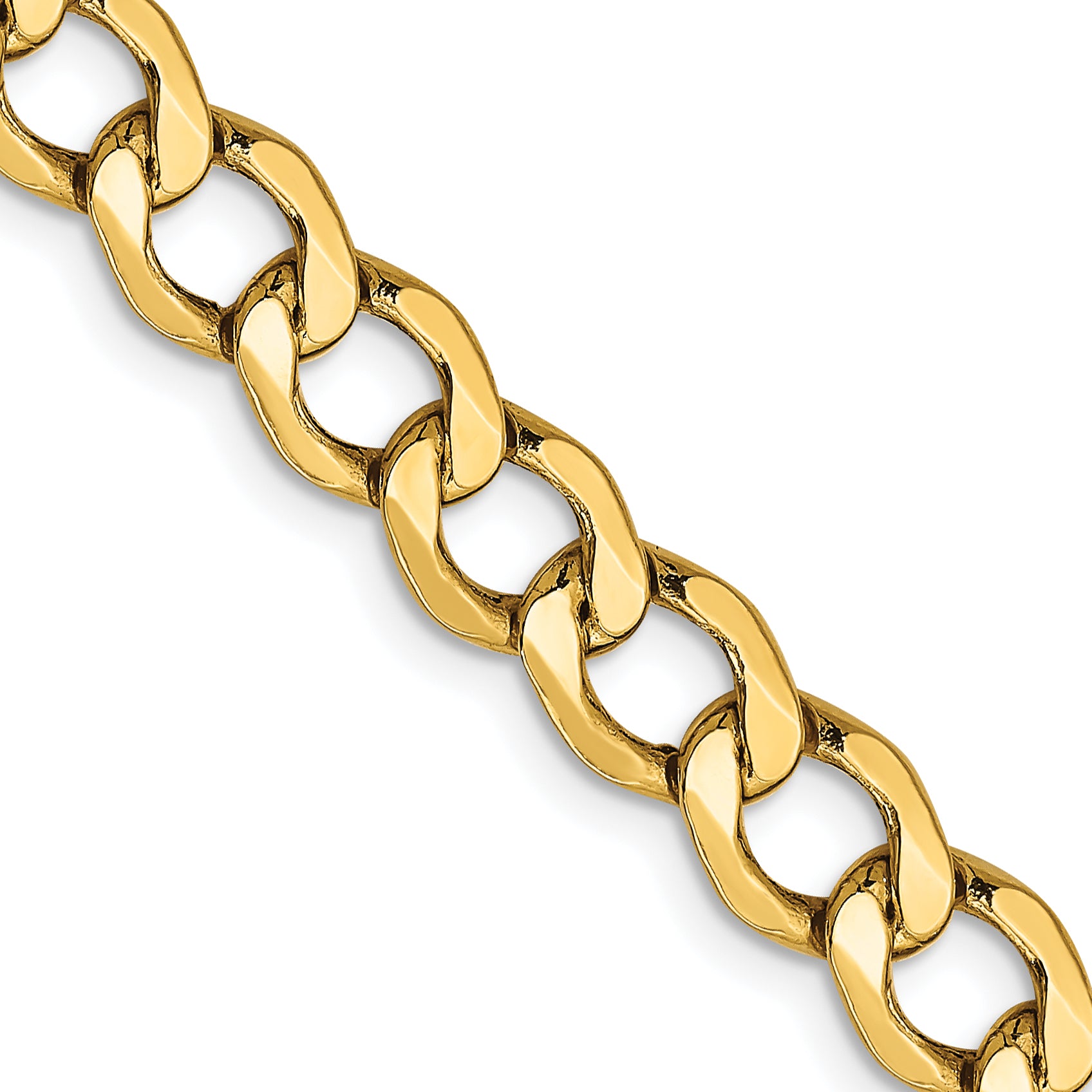 10k 6.5mm Semi-Solid Curb Link Chain