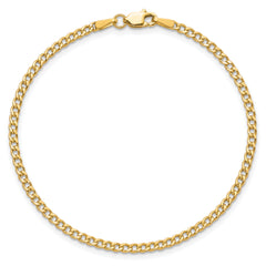 10k 2.5mm Semi-Solid Curb Link Chain - 7