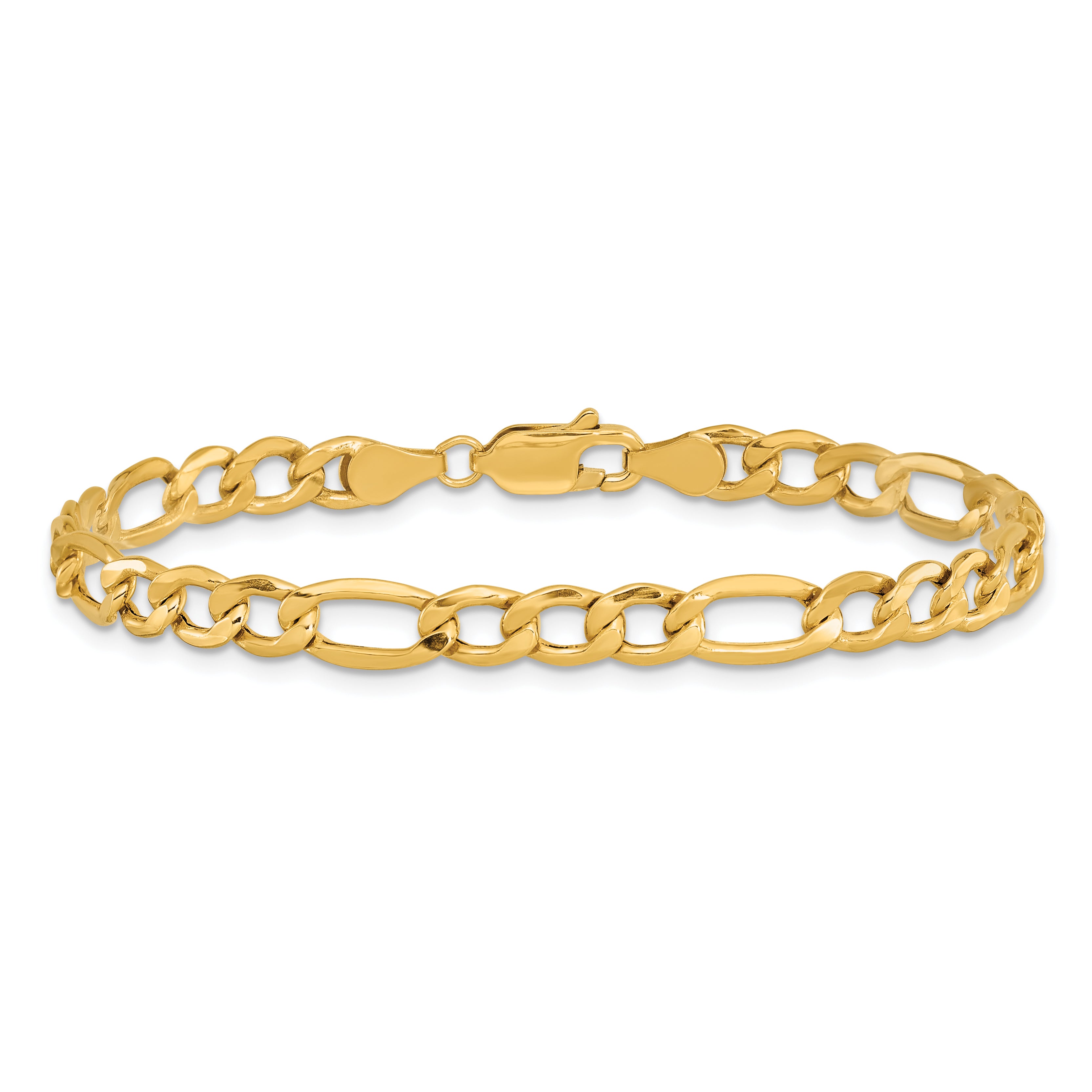 10k 5.35mm Semi-Solid Figaro Chain