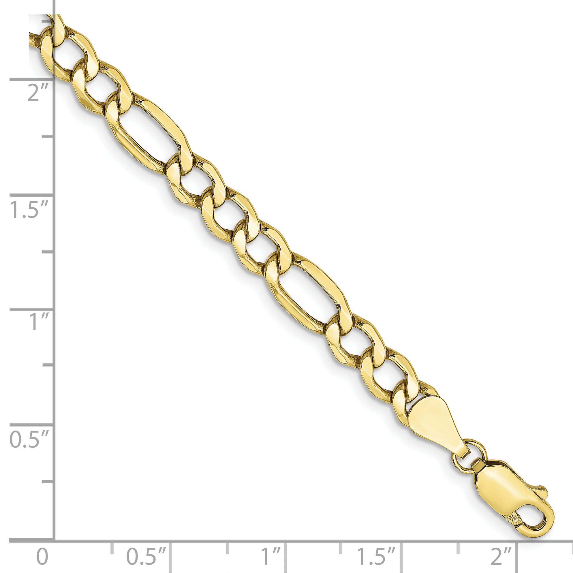 10k 5.35mm Semi-Solid Figaro Chain