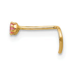 10K Gold CZ Nostril Studs Set with Elegant Yellow Finish