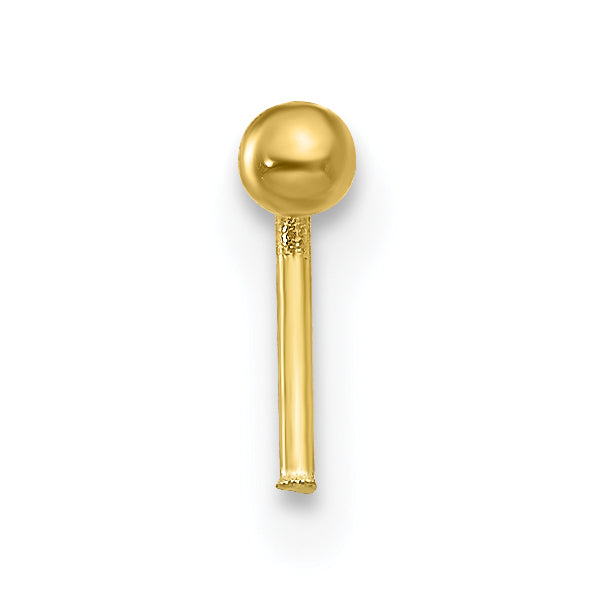 10K Gold CZ Nostril Studs Set with Elegant Yellow Finish