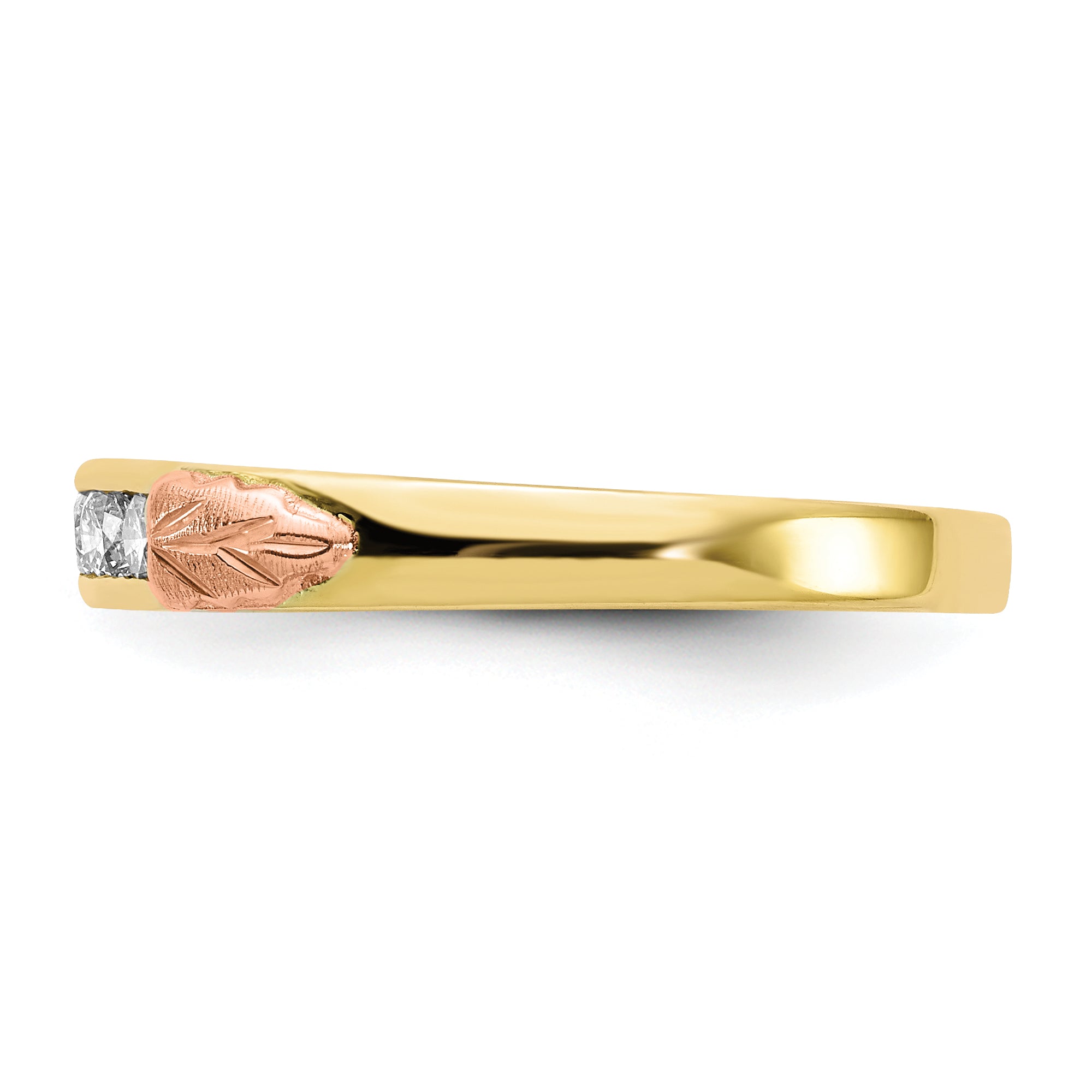 10K Tri-Color Black Hills Gold Diamond Ring