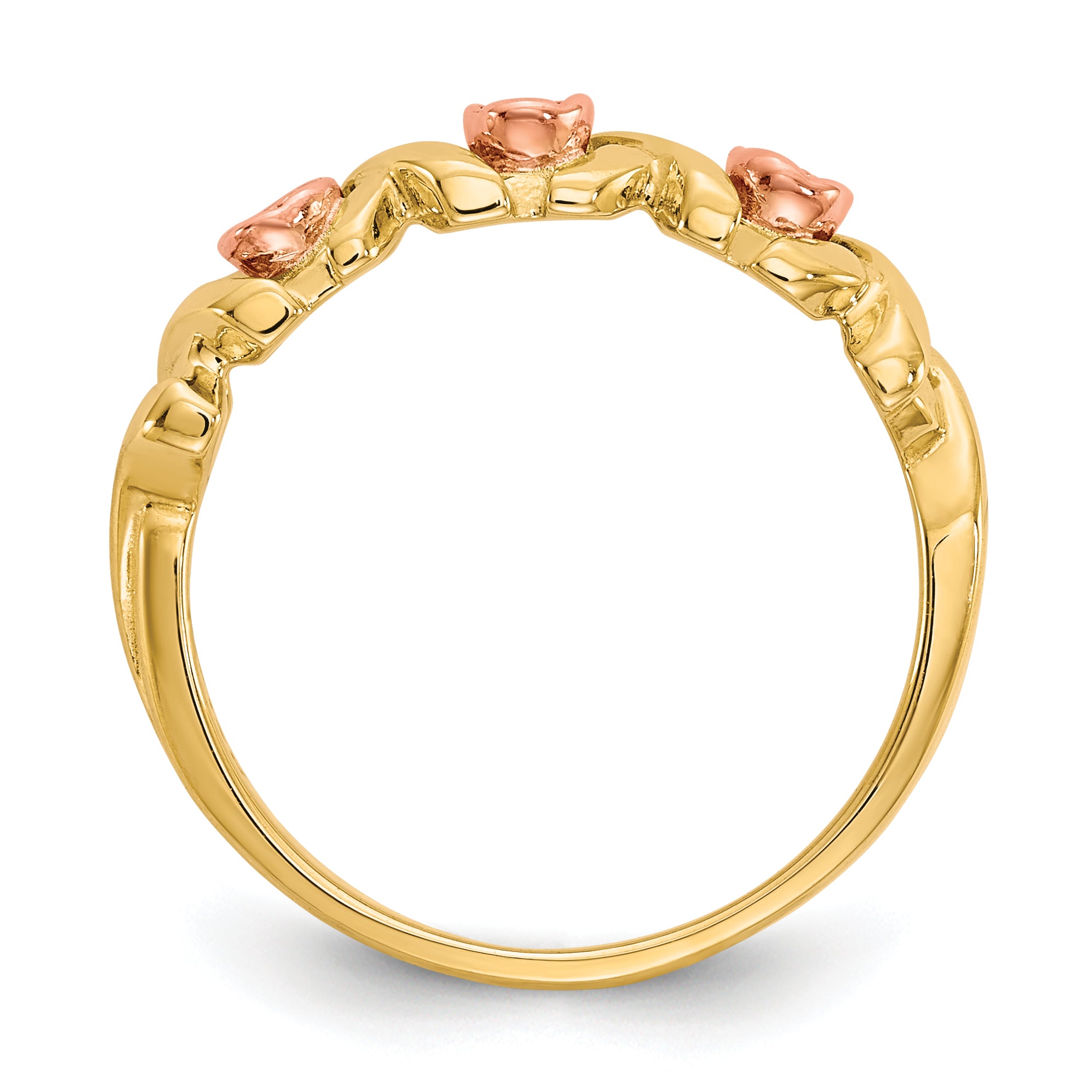 10k With12k Accents Black Hills Gold -X- and Rose Ring Secondary image
