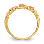 10k With12k Accents Black Hills Gold -X- and Rose Ring