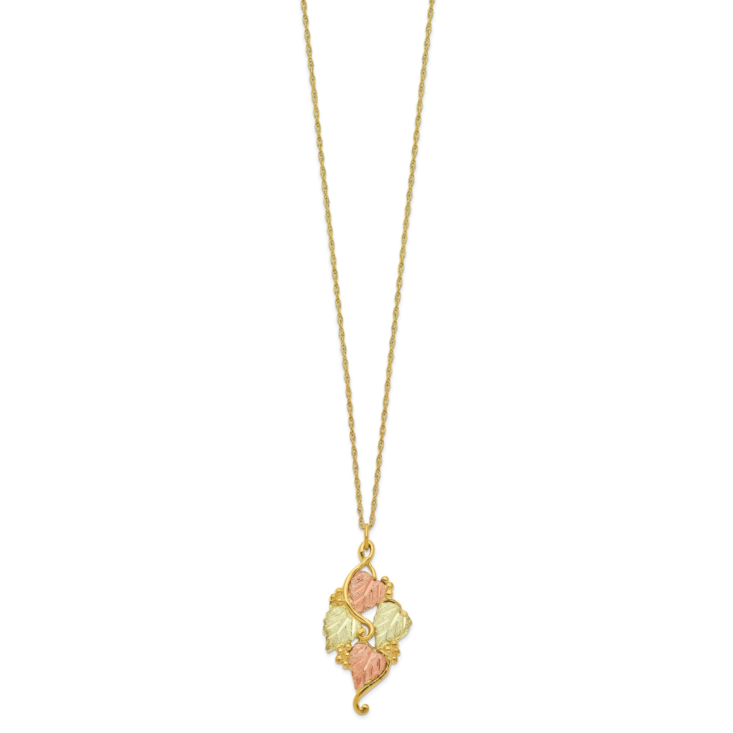 10K Tri-Color Gold Necklace with Themed Pendant by Sophia Jewelers