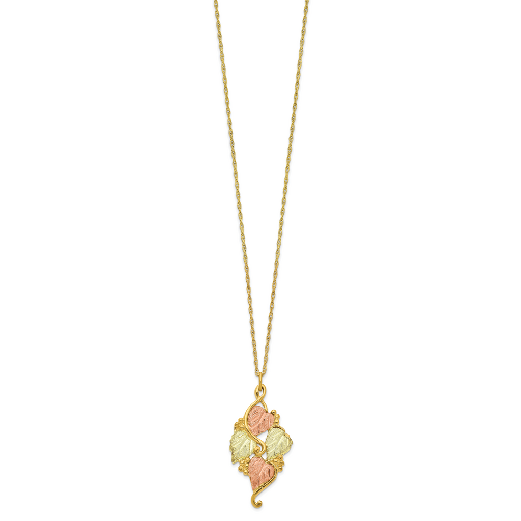 10K Tri-Color Gold Necklace with Themed Pendant by Sophia Jewelers