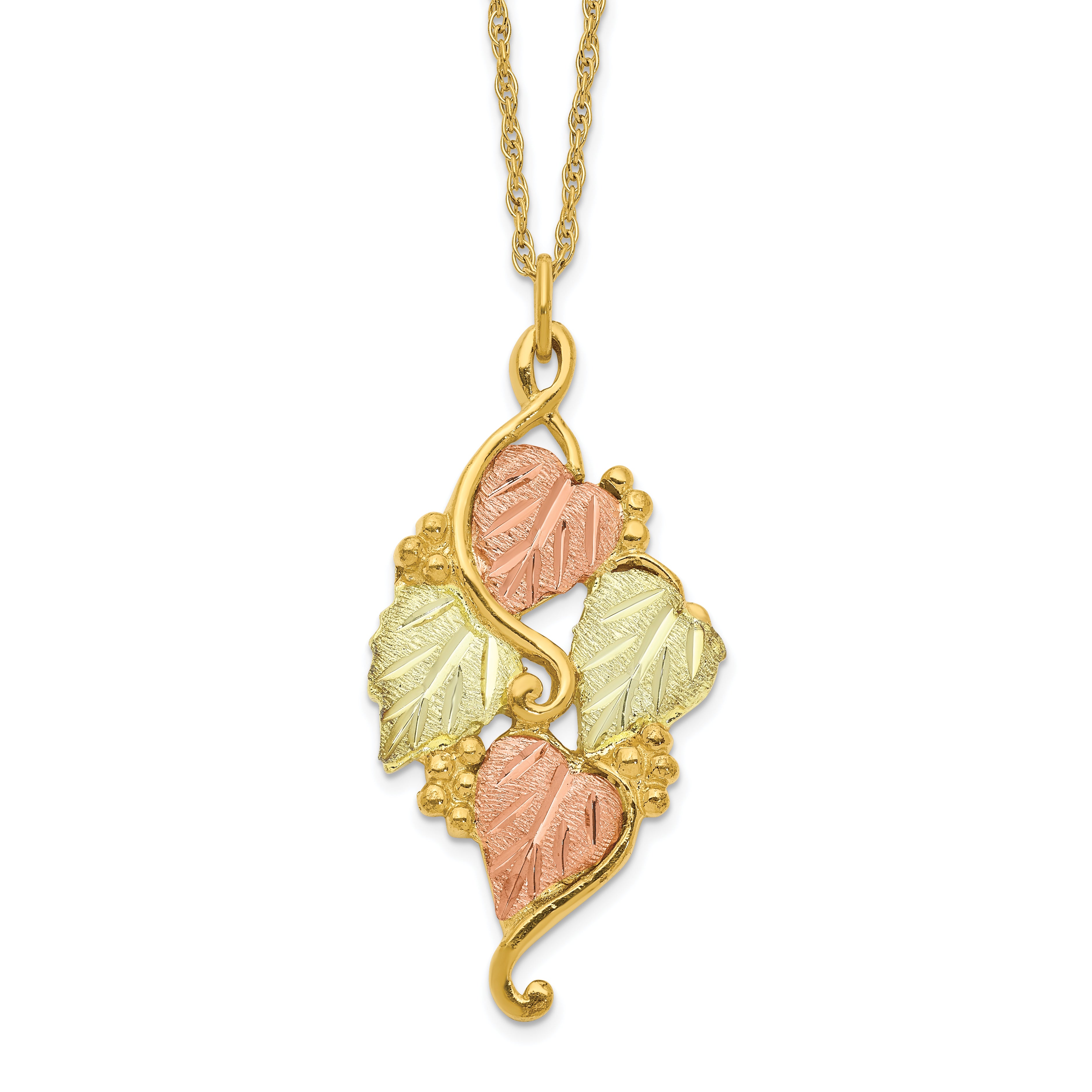 10k Tri-color Black Hills Gold Necklace