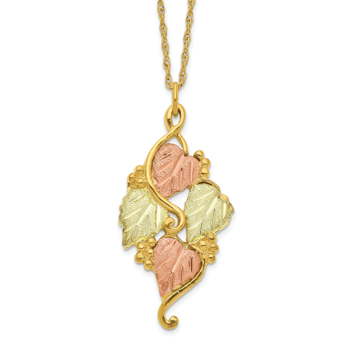 10k Tri-color Black Hills Gold Necklace