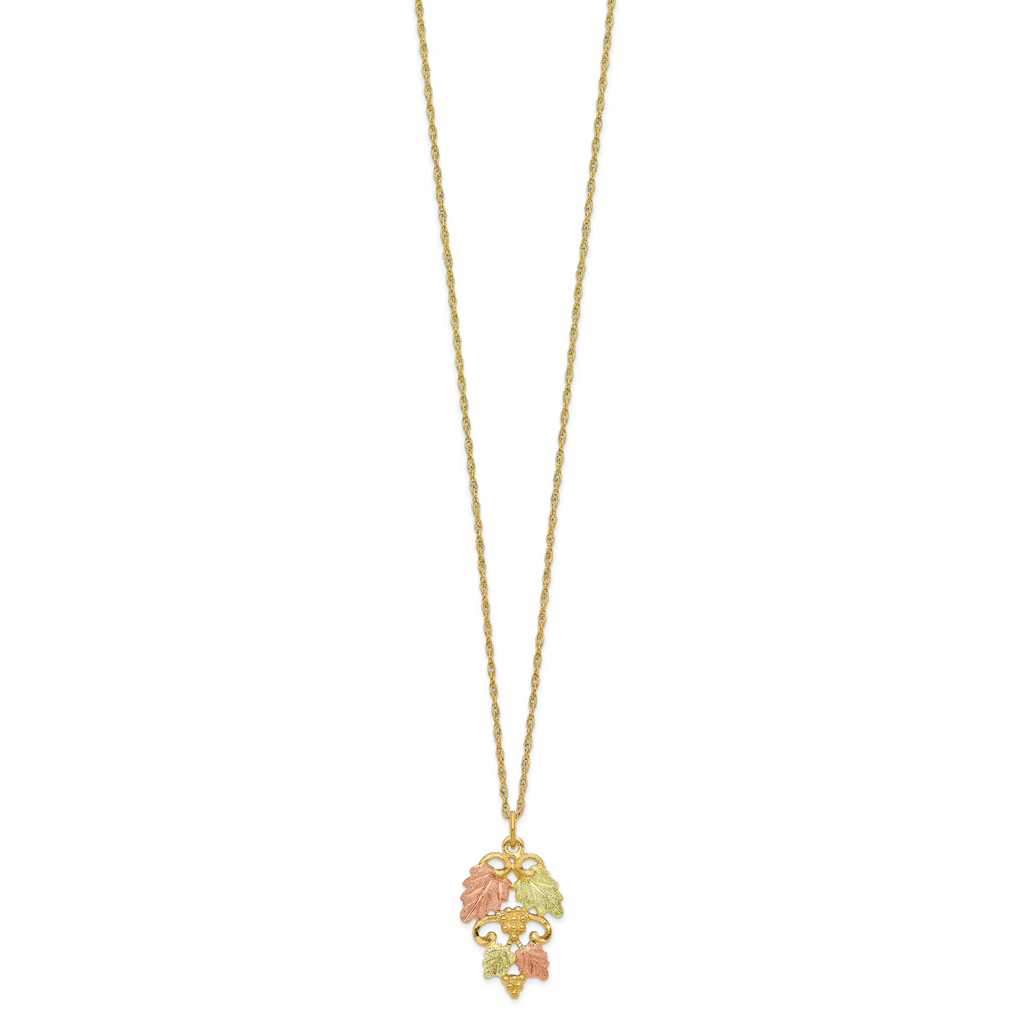 10K Tri-Color Gold Necklace with Themed Pendant by Sophia Jewelers