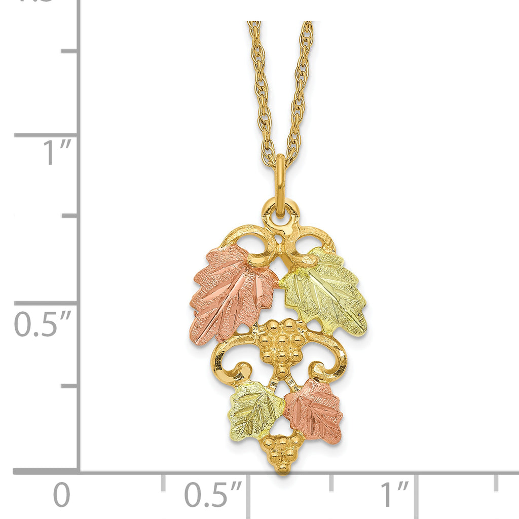 10K Tri-Color Gold Necklace with Themed Pendant by Sophia Jewelers